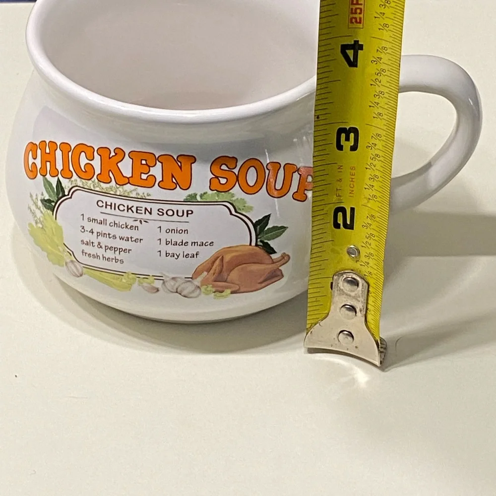 Dat’l Do-It, Inc. Chicken Soup‎ Recipe Ceramic Mug Bowl Cup 14 Oz.